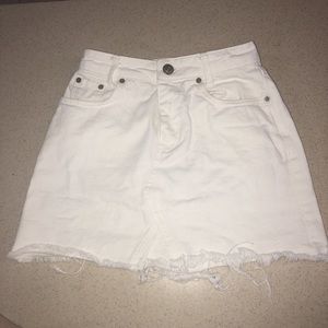 urban outfitters white BDG denim skirt